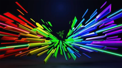 razer, coloré, logo