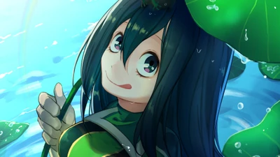 цую асуи, tsuyu asui, фроппи, froppy, боку но хиро академия