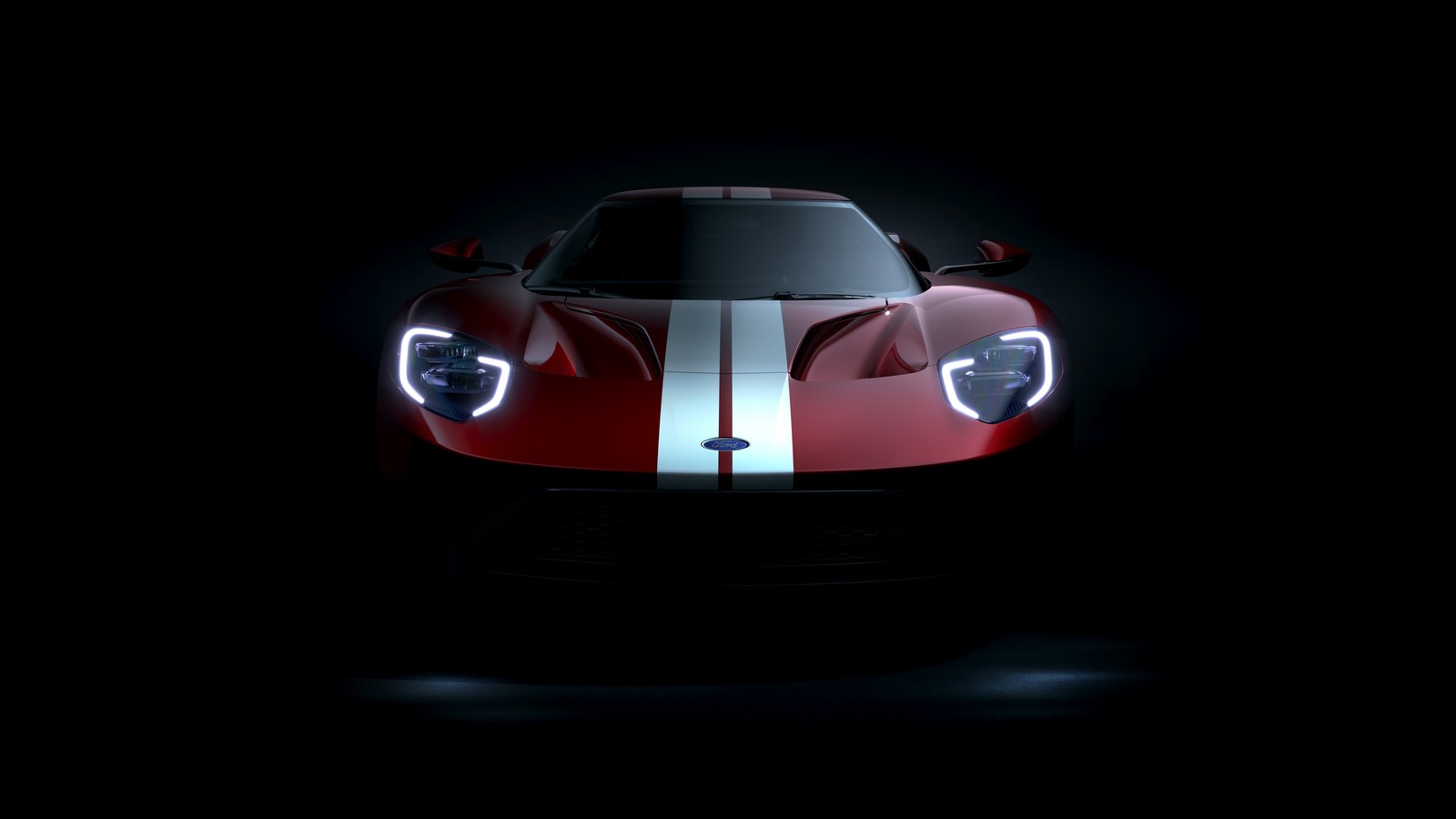 Скачать обои ford gt, 8k, черный фон, 5k, черный темный