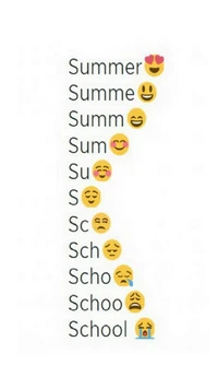 emoji, schule, sommer