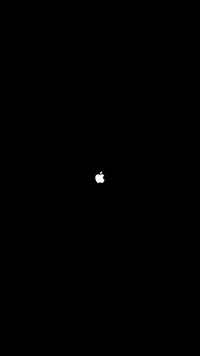 Logo minimalista de Apple iPhone 6s sobre fondo negro