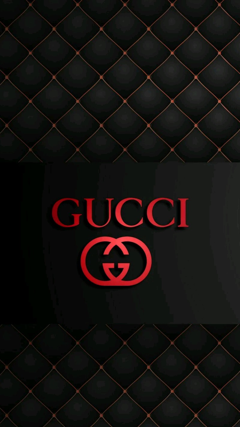 Близкий план черно-красных обоев с логотипом gucci (supreme, чёрный, красный, hd)