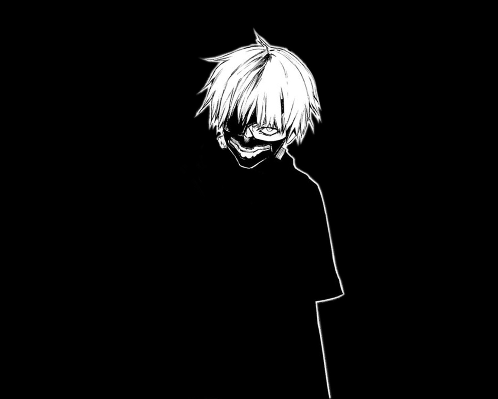 Anime, blanco y negro, chico, arte de anime, anime, blanco y negro (animación, anime, japón, japonés, kaneki)