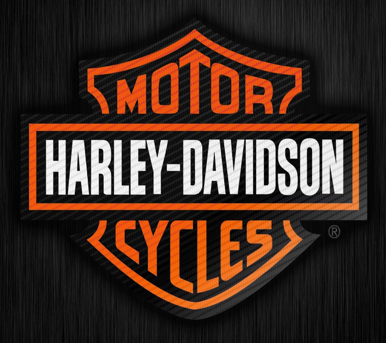 Harley davidson logo auf schwarzem hintergrund (gds, hrh)