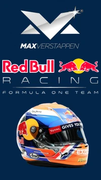 Diseño del casco de Max Verstappen para Red Bull Racing