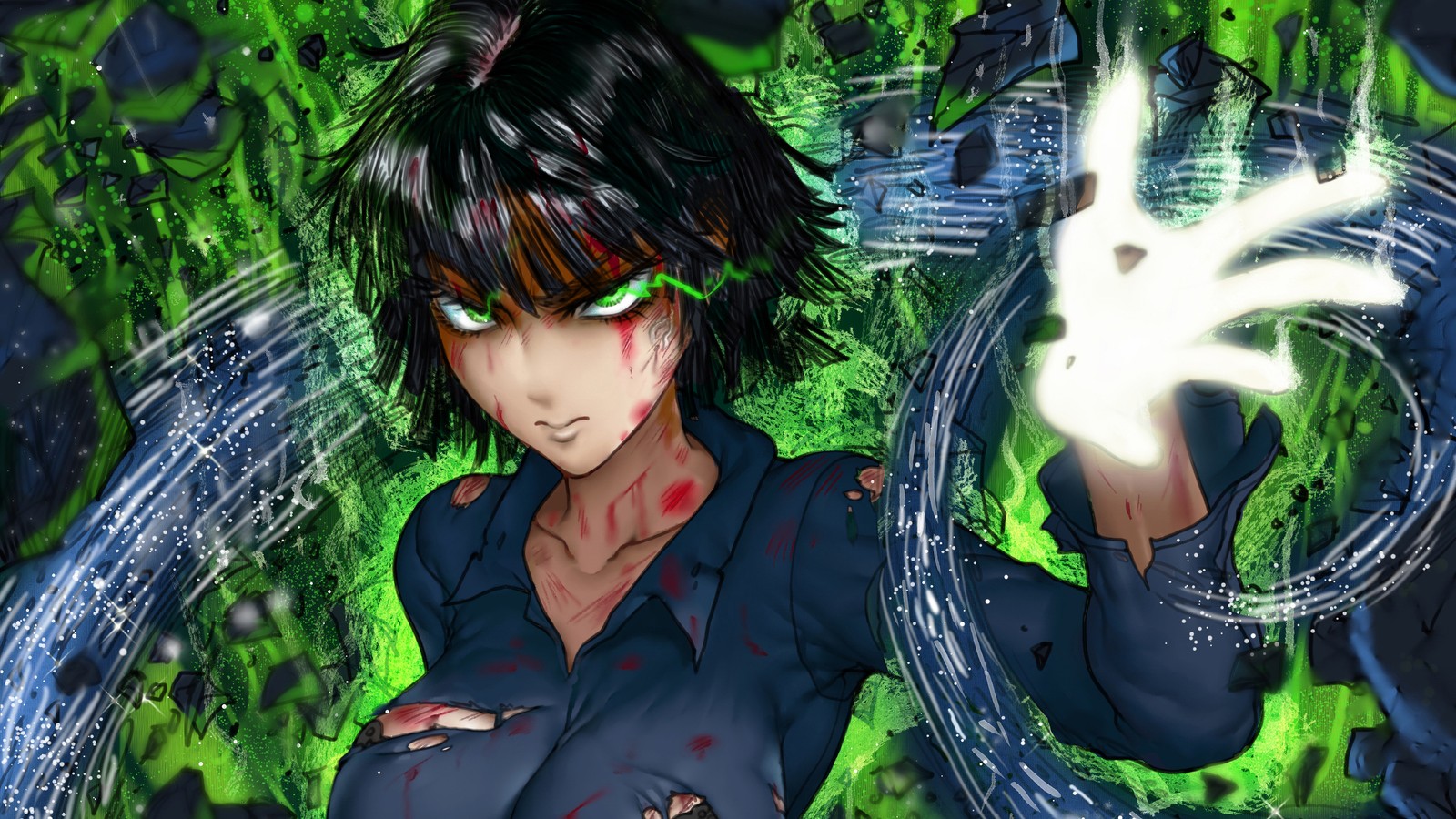 Скачать обои фубуки, fubuki, one punch man, аниме, anime