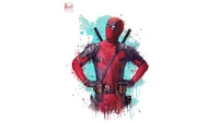 Illustration dynamique de Deadpool, mettant en valeur des couleurs vives et une pose frappante, incarnant l'essence d'un super-héros moderne avec une touche artistique unique.