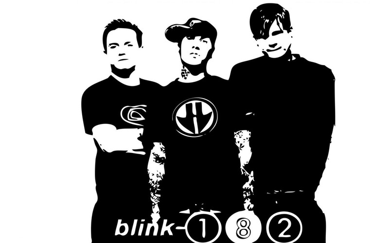 Изображение трех мужчин, стоящих рядом друг с другом (blink 182, панк рок, музыкальный ансамбль, миг, иллюстрация)