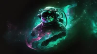 astronaut, space, digital art wallpaper