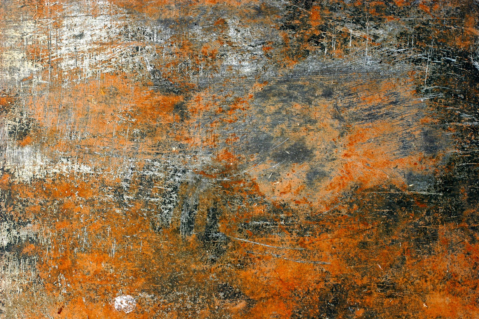 A close up of a rusted surface with a white dot (texture, pattern, painting, sculpture, digital painting)