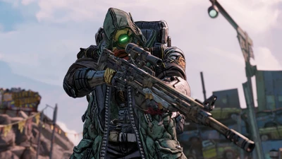 FL4K apuntando con el rifle de francotirador en Borderlands 3