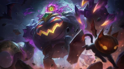 Hexenbrühe Blitzcrank: Halloween-Skin Splash-Art