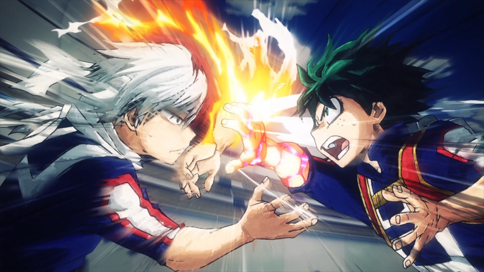 shoto todoroki, izuku midoriya, boku no hero academia, my hero academia, anime wallpaper