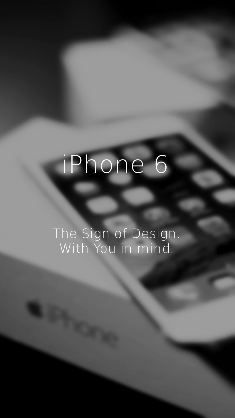 Айфон 6 — знак дизайна, созданный с вами в уме (яблоко, черно белый, ios, iphone, работы)