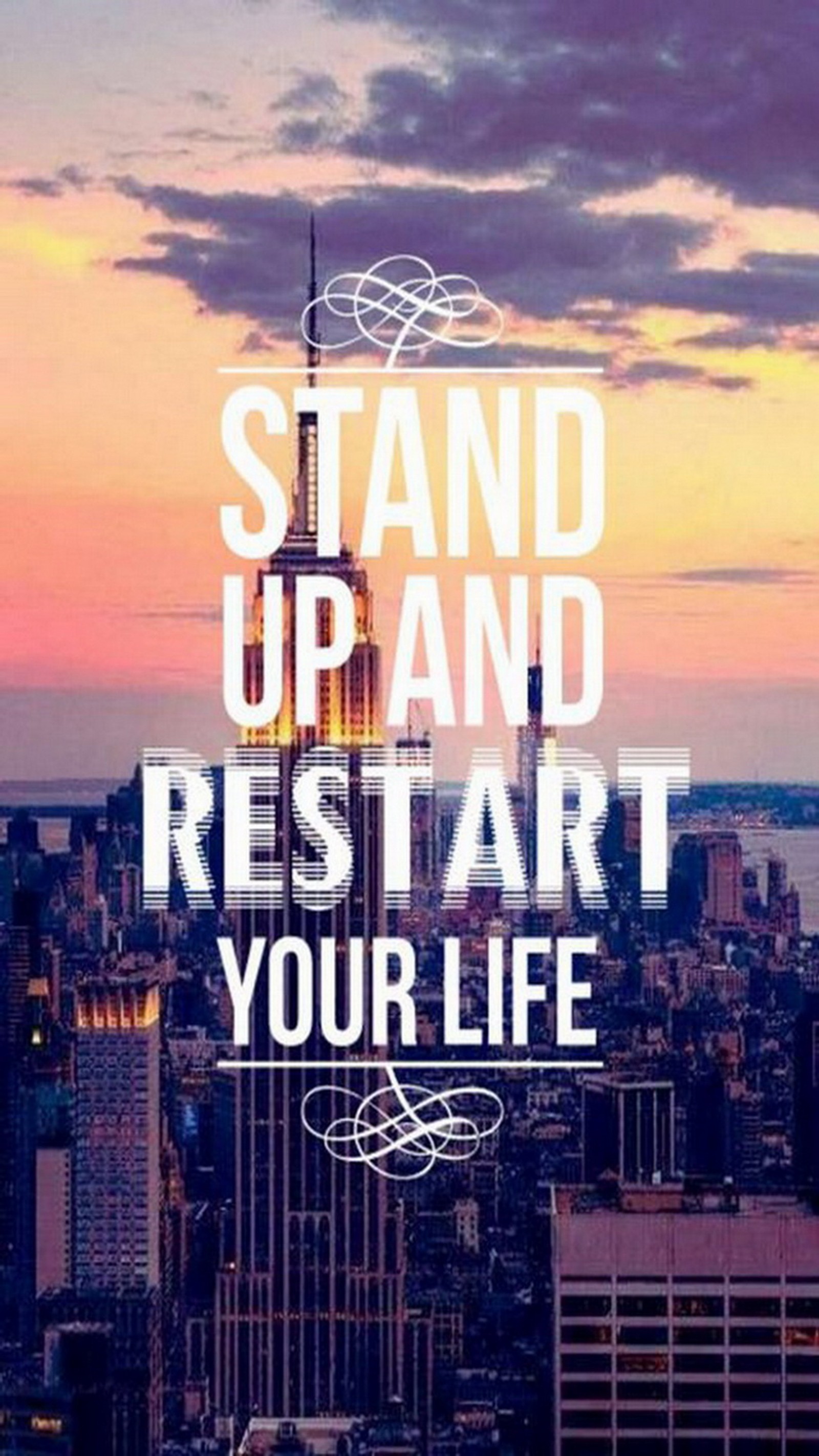 life, restart, stand, up Download Wallpaper