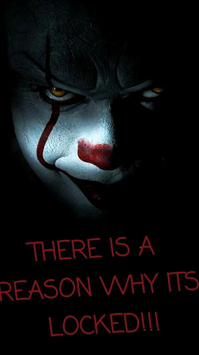 cool, creepy, lock screen, pennywise, quote