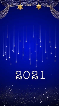 2021, azul, celebrar, oro, festivo