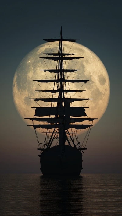 moonlight, sails