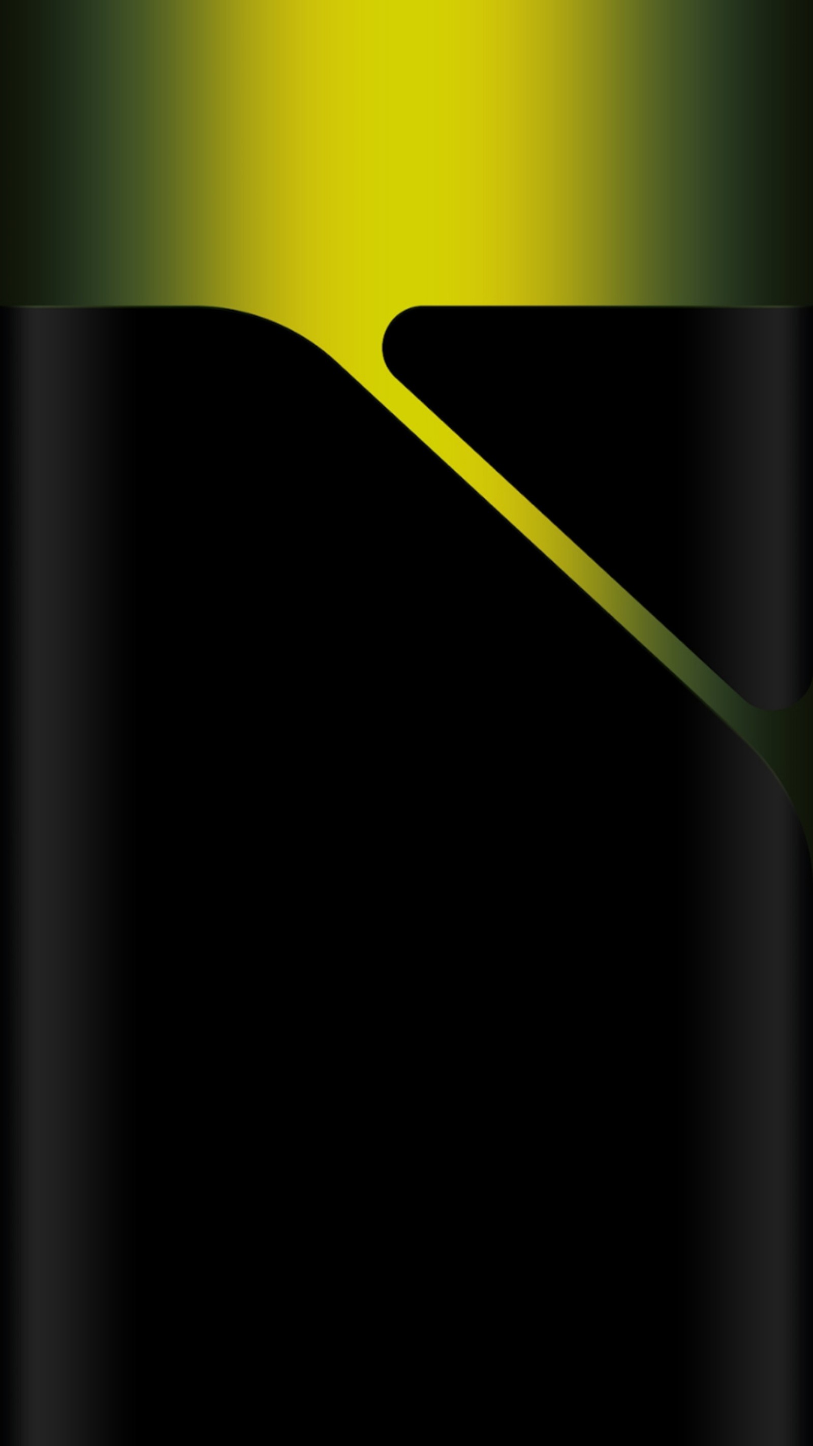 Un primer plano de un fondo negro y amarillo con una cuchara (abstracto, negro, borde, arte gráfico)