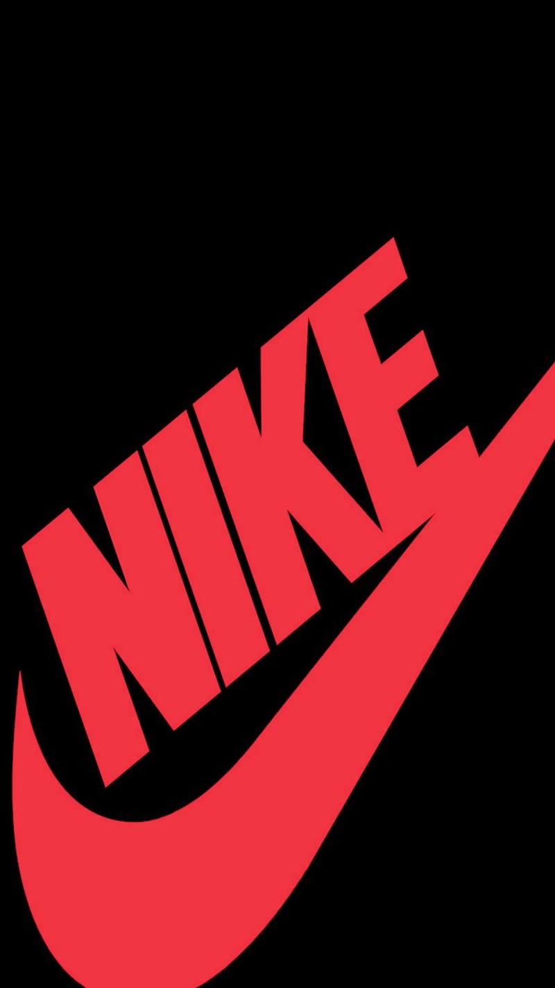 Логотип nike на черном фоне (чёрный, cool nike, nike, nikerocks, красный)