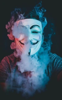 anonymes, masque, fumée