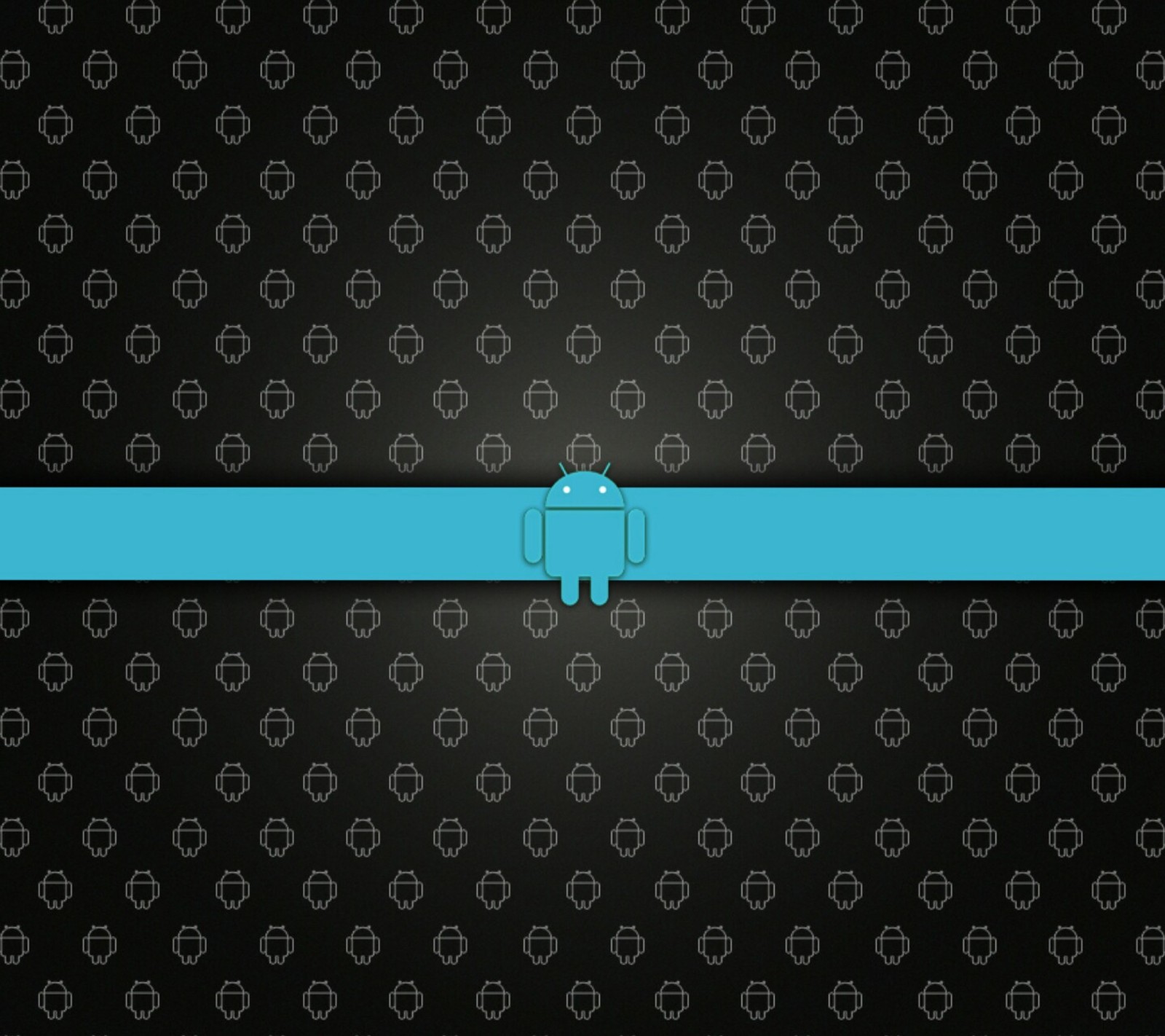 A black and blue wallpaper with a bow and a blue ribbon (droid, ics)