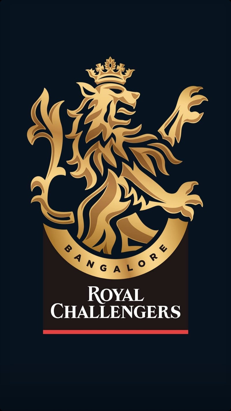 Логотип royal challengers на черном фоне (escn, ркб, rcb)