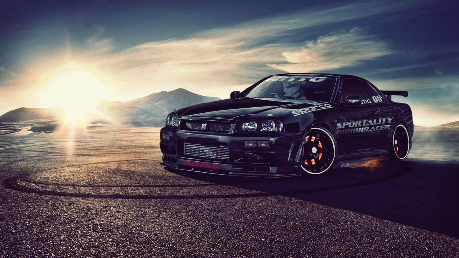 Descargar fondo de pantalla coche, coche deportivo, llanta, rueda, nissan skyline gt r