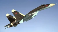 Caça Sukhoi Su-30MKK em voo