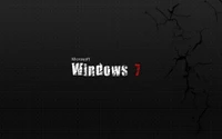 Microsoft Windows 7 Logo on Dark Textured Background