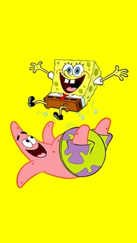 des dessins animés, sponge bob and patrick