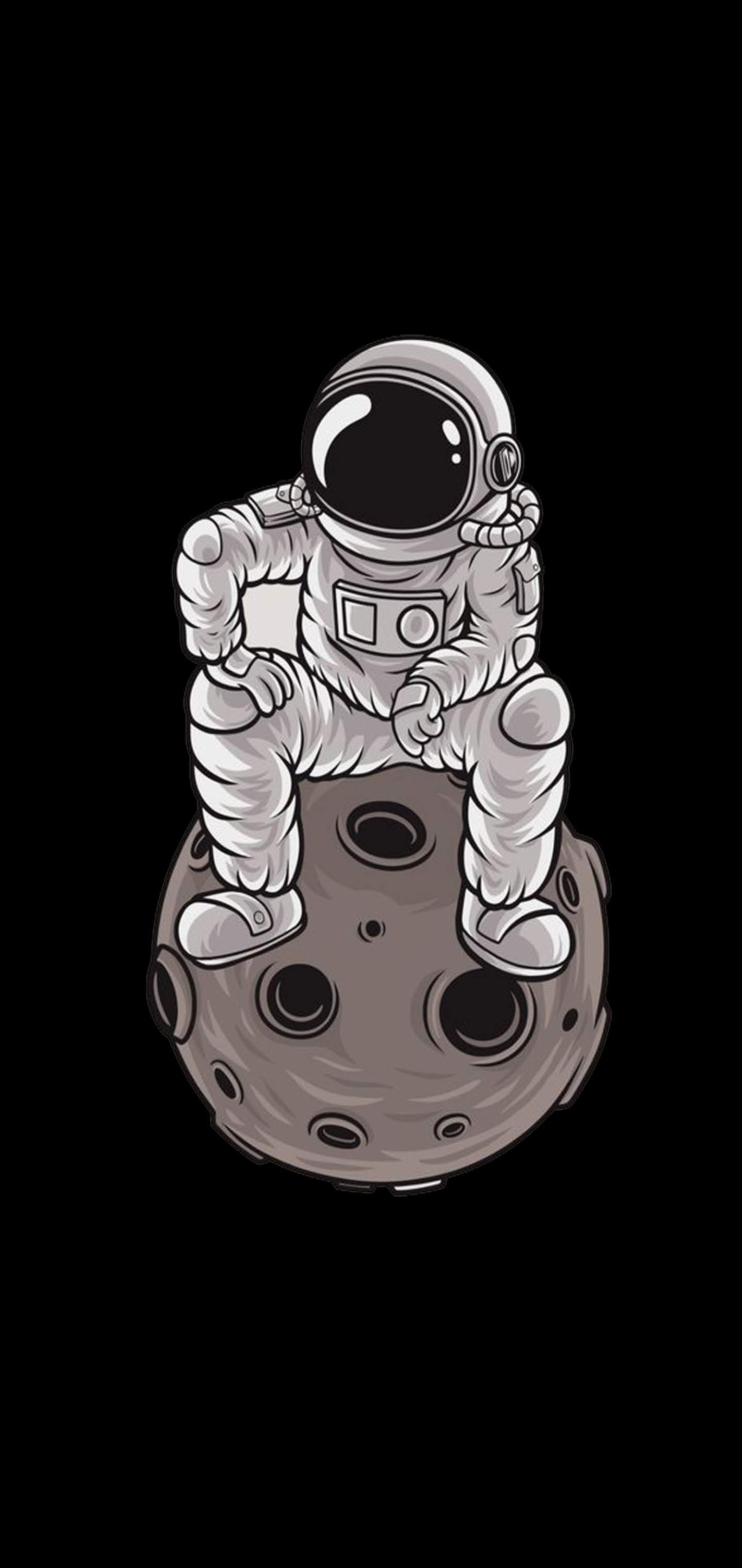 An astronaut sitting on the moon with his feet crossed (cafe, candle, candles, coeur, coffee)