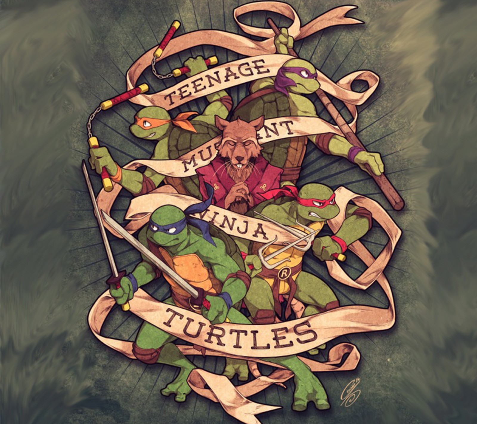 ilustration, mutant, ninja turtles, original, teenage Download Wallpaper