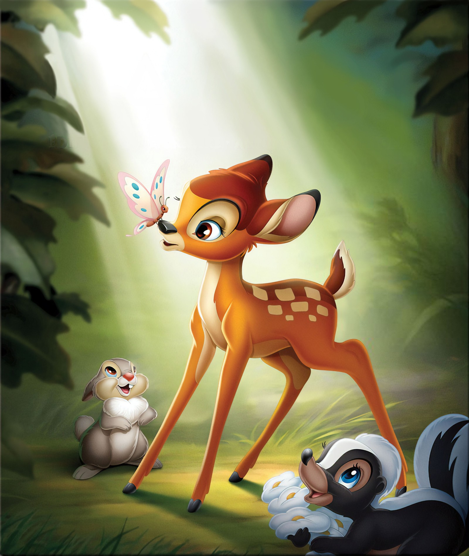 Lade bambi, bambi reh, zeichentrick, niedlich, hirsch Hintergrund herunter