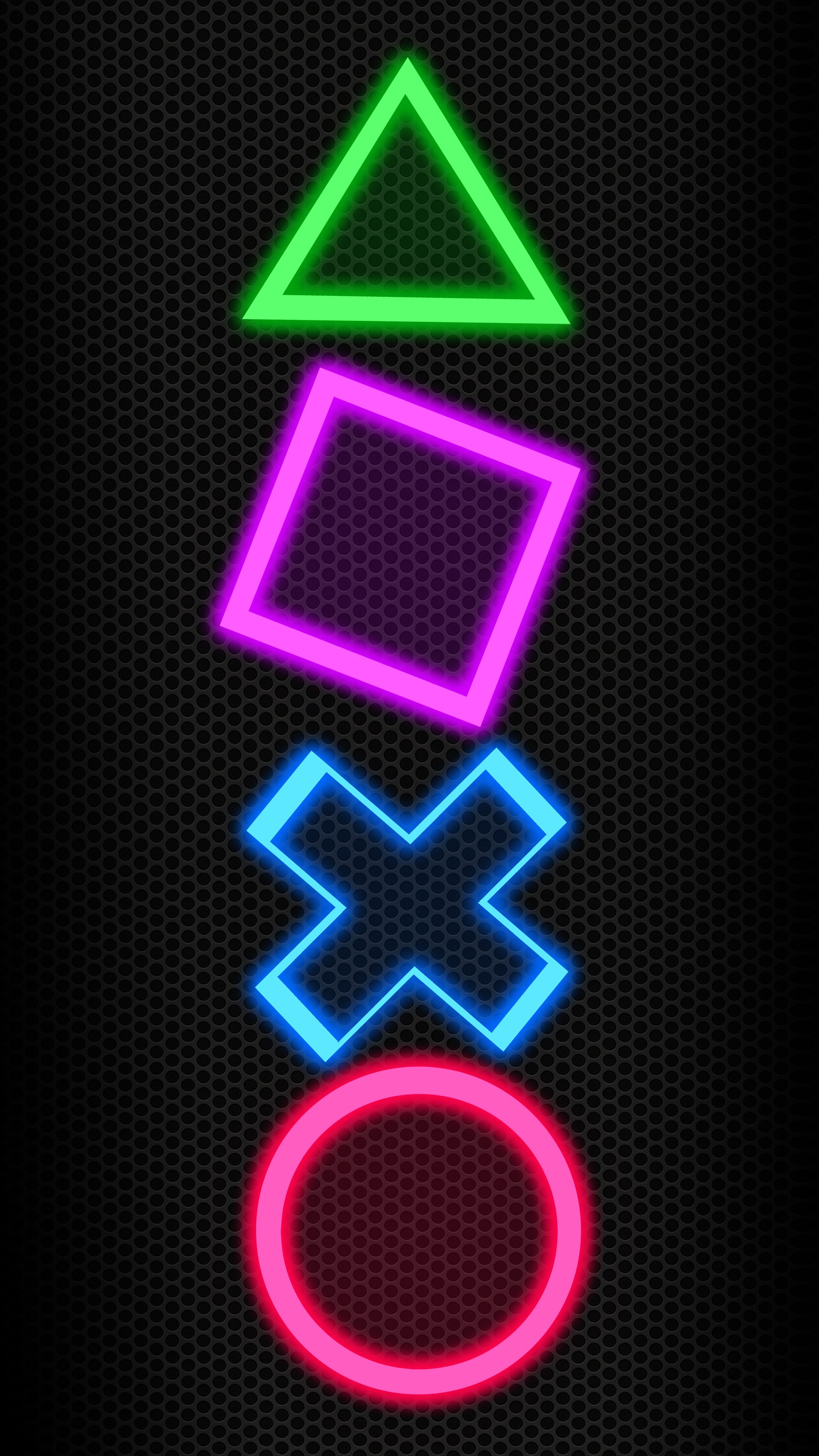 lightning, neon, play, playstation, triangle wallpaper