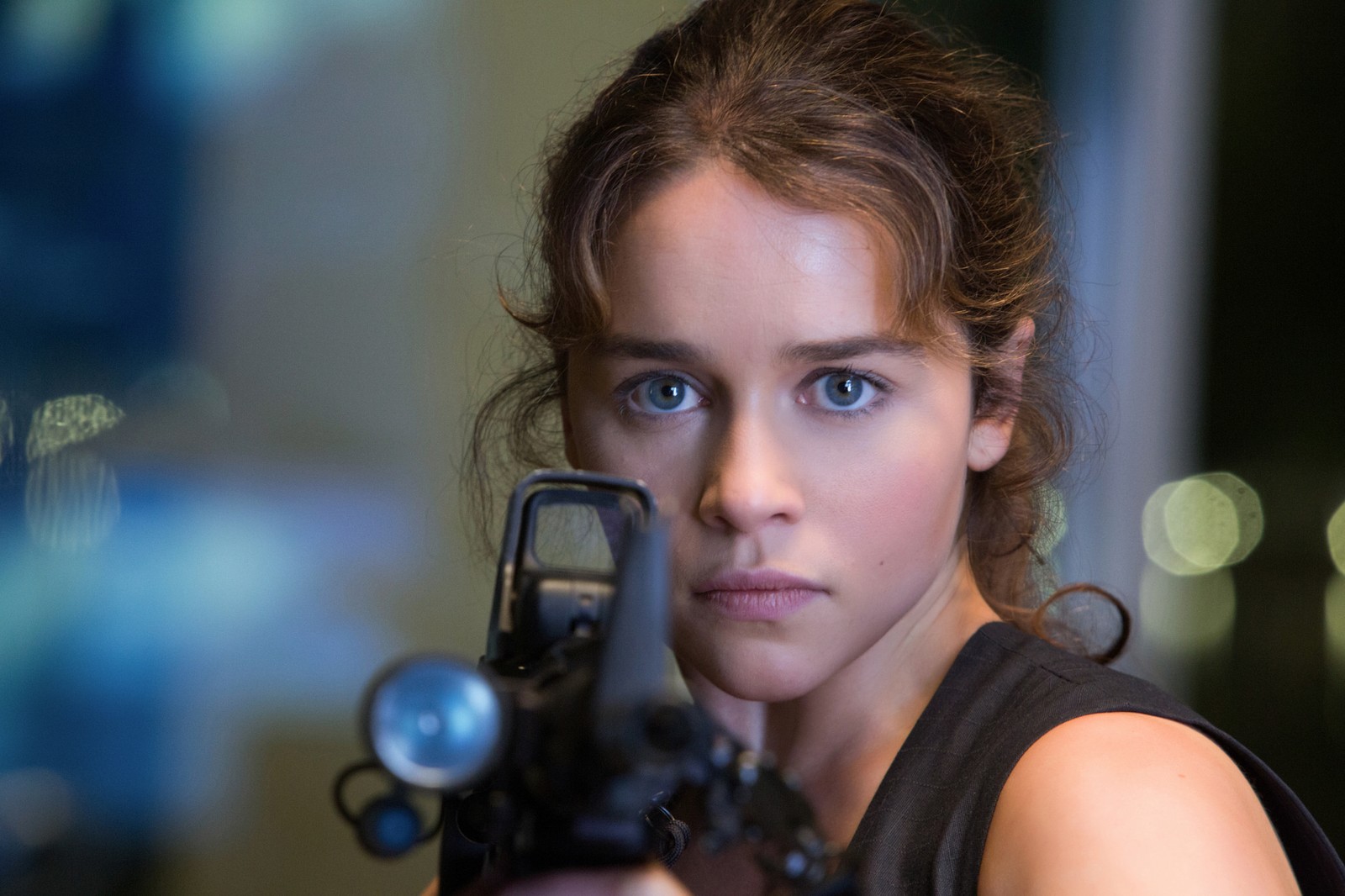 Скачать обои эмилия кларк, emilia clarke, терминатор генезис, terminator genisys, сара коннор