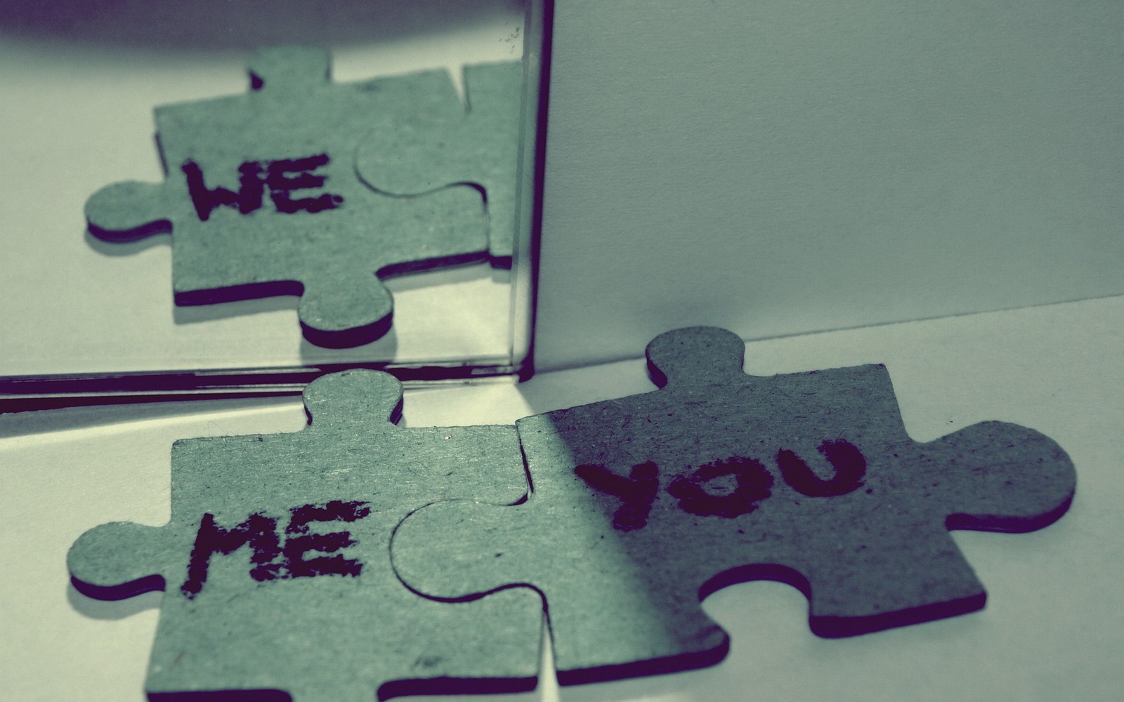 There are two pieces of puzzle puzzle with the words me and you (purple, pink, text, puzzle, illustration)