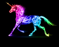 neon, unicorn