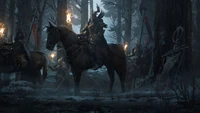 warrior, army, fantasy, forest wallpaper