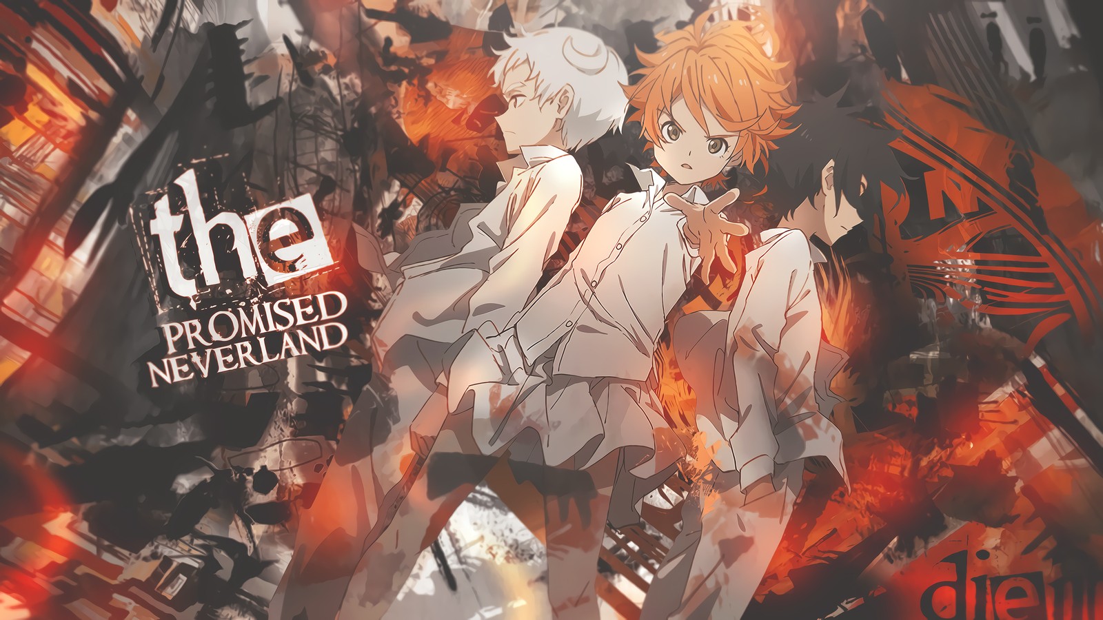 Téléchargez le fond d'écran le promised neverland, the promised neverland, 約束のネバーランド, yakusoku no neverland, anime