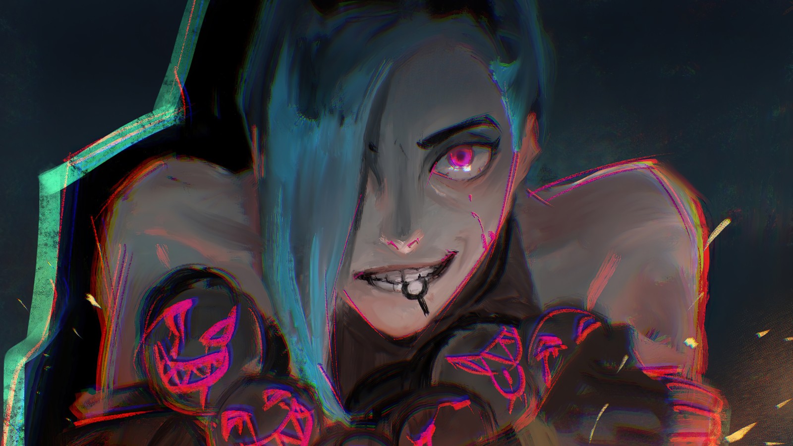 Baixar papel de parede jinx, league of legends, lol, jogo de vídeo