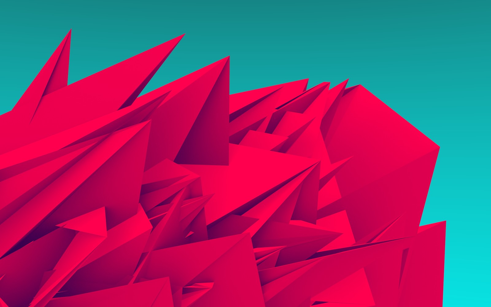 A close up of a red abstract background with a blue sky (red, triangle, graphics, font, angle)