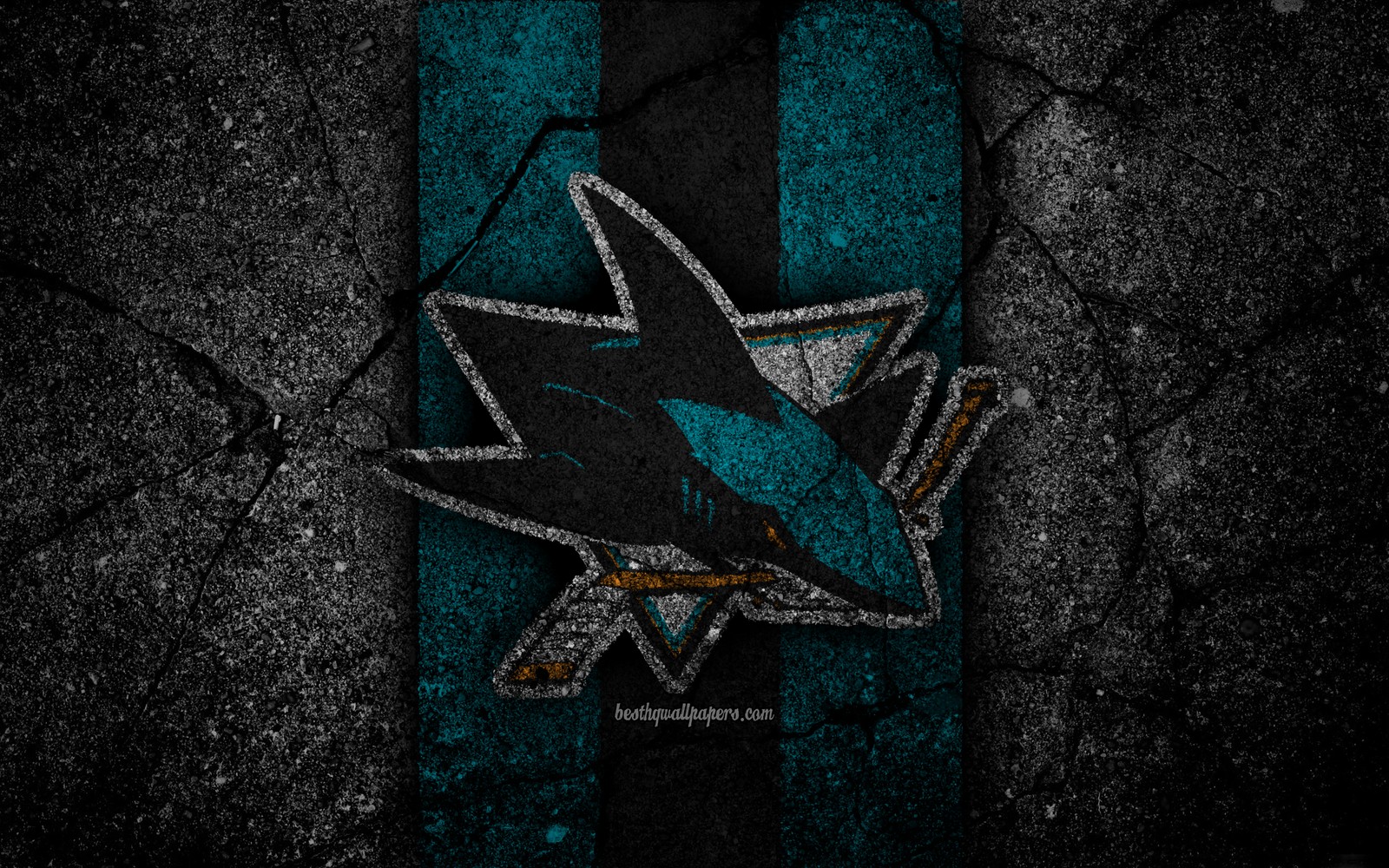 Papéis de parede hd dos san jose sharks (turquesa, verde azulado, escuridão, ilustração, design gráfico)