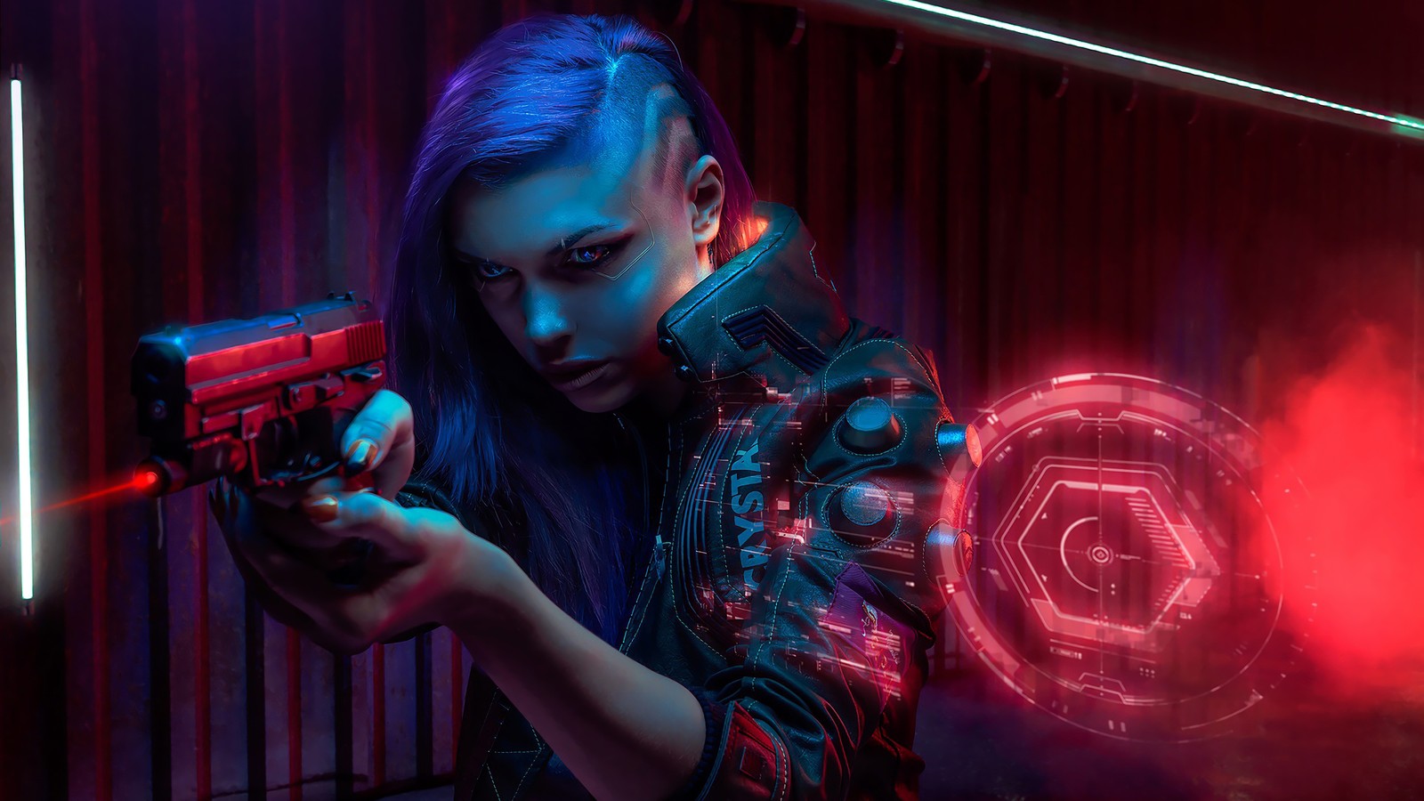 Скачать обои cyberpunk 2077, видеоигра, v, косплей, cosplay