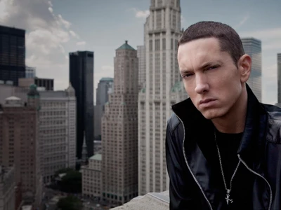 Eminem dans un paysage urbain : une réflexion du pouvoir brut du hip-hop