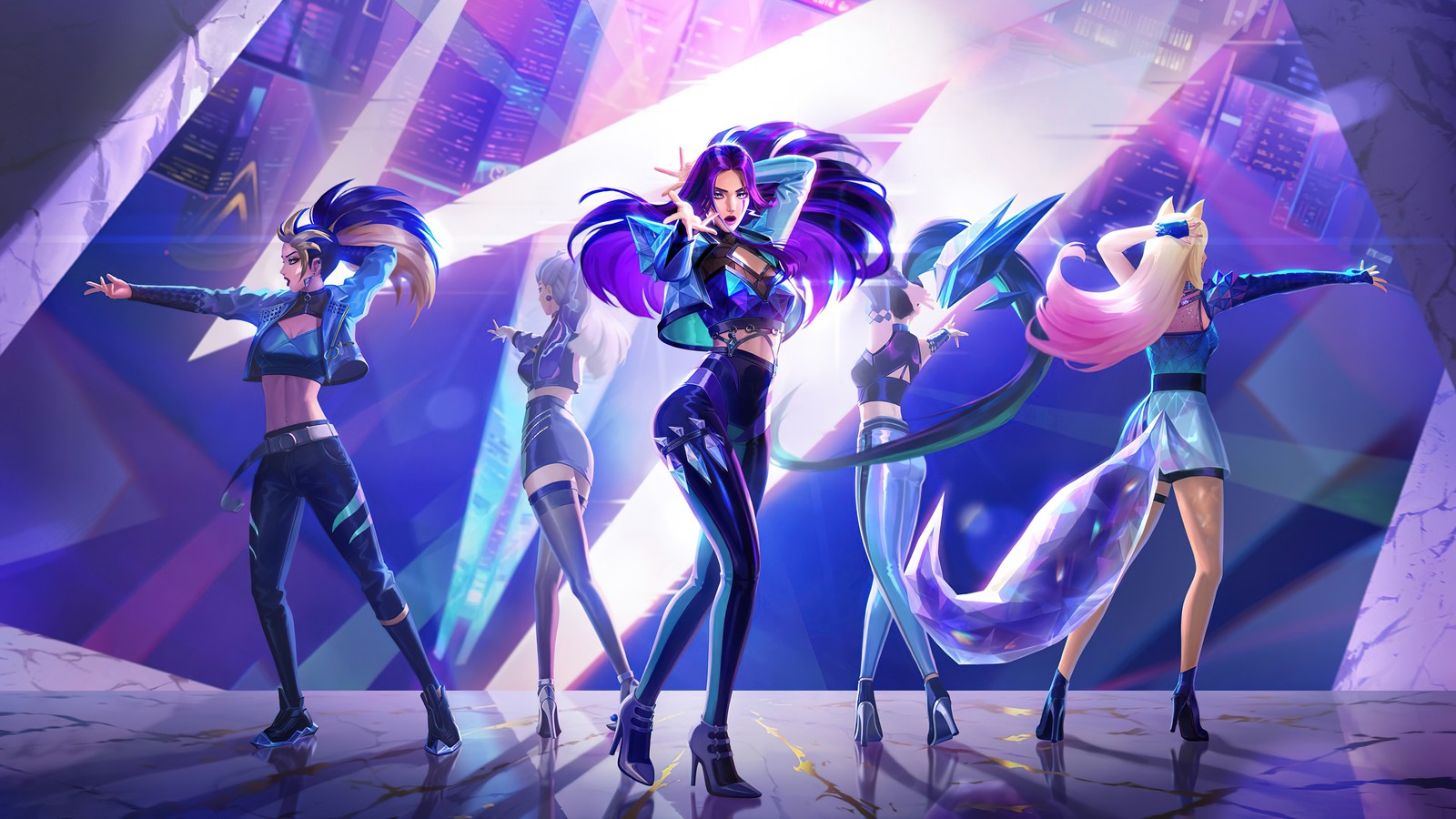 kda, katarina, akali, ahri, evelynn Download Wallpaper