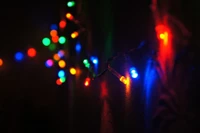 Vibrant Christmas Lights Illuminating the Darkness