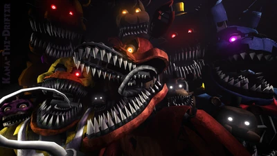 five nights at freddys, fnaf, jogos de sobrevivência, animatrônicos, chica fnaf