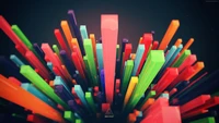 colorfulness, office supplies, pencil, writing implement, line wallpaper