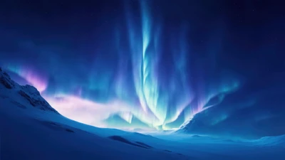 Majestuosa Aurora Boreal sobre un campo nevado